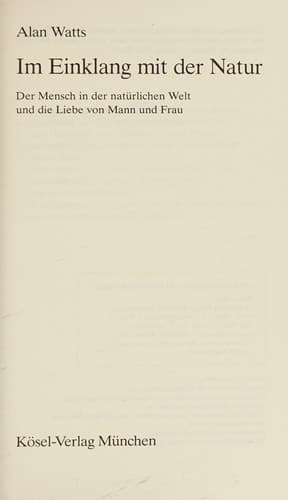 Tapa de Im Einklang mit der Natur