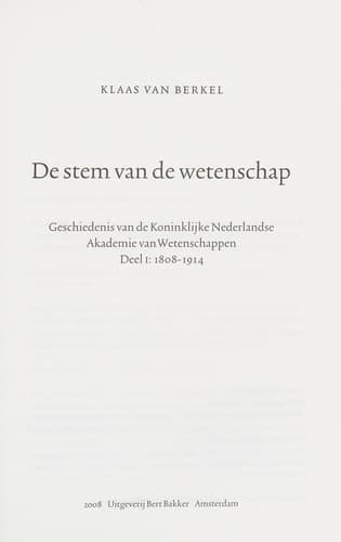Tapa de De stem van de wetenschap
