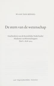 Tapa de De stem van de wetenschap