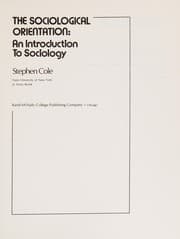 Tapa de The sociological orientation