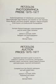 Tapa de Petzolds Photographica Preise 1975-1977