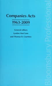 Tapa de Companies Acts, 1963-2009