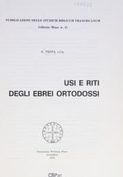 Tapa de Usi e riti degli Ebrei ortodossi