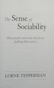 Tapa de The sense of sociability