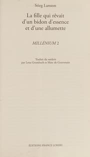 Tapa de La fille qui rêvait d'un bidon d'essence et d'une allumette