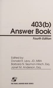 Tapa de 403(b) answer book