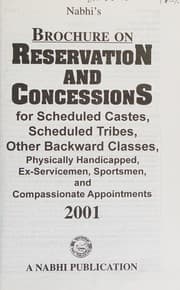 Tapa de Reservation and Concessions 2001