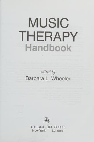 Tapa de Music Therapy Handbook