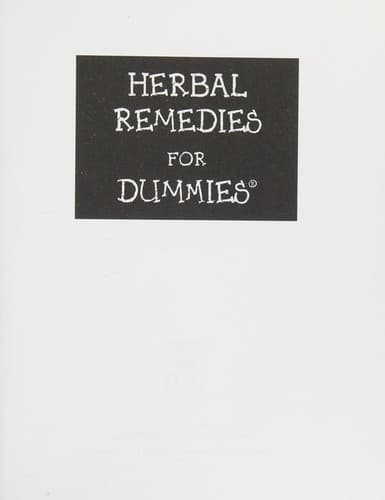 Tapa de Herbal remedies for dummies