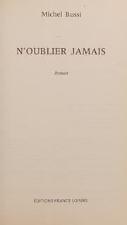 Tapa de N'oublier jamais