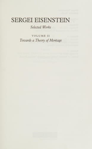 Tapa de Sergei Eisenstein, selected works