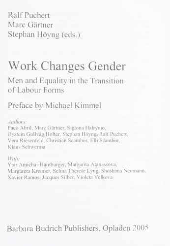 Tapa de Work changes gender