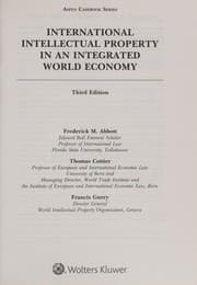 Tapa de International Intellectual Property Integrated World Economy