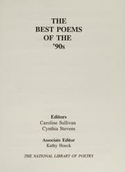 Tapa de The Best poems of the '90s
