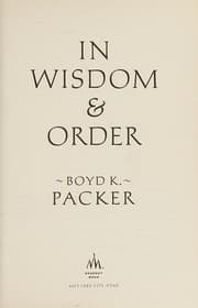 Tapa de In wisdom and order