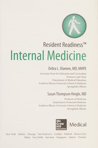 Tapa de Resident Readiness Internal Medicine