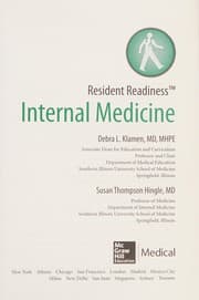 Tapa de Resident Readiness Internal Medicine