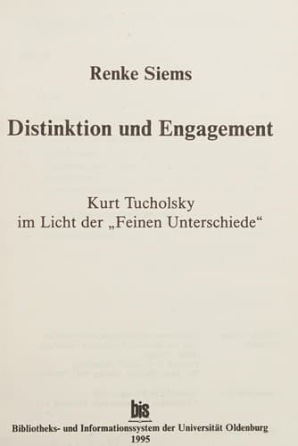Tapa de Distinktion und Engagement