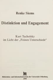 Tapa de Distinktion und Engagement