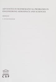 Tapa de Advances in mathematical problems in engineering aerospace and sciences