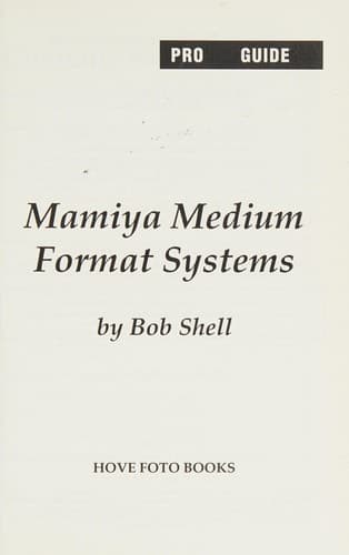 Tapa de Mamiya medium format systems