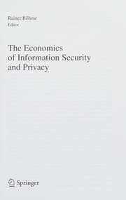 Tapa de Economics of Information Security and Privacy