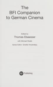 Tapa de The BFI companion to German cinema