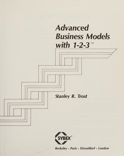 Tapa de Advanced business models with 1-2-3