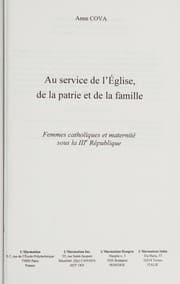 Tapa de Au service de l'église, de la patrie et de la famille