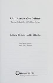 Tapa de Our Renewable Future