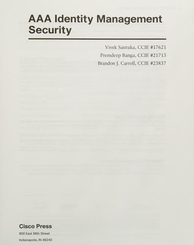 Tapa de AAA identity management security