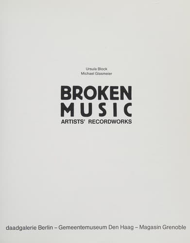 Tapa de Broken music