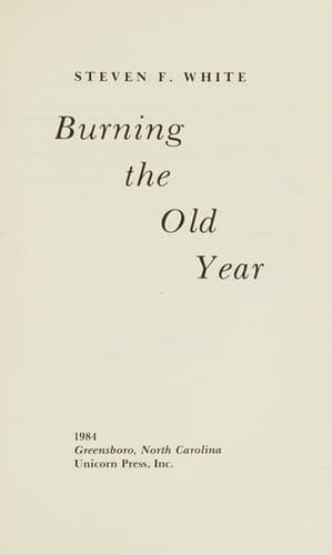 Tapa de Burning the old year