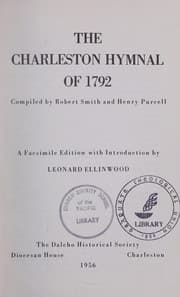 Tapa de The Charleston hymnal of 1792