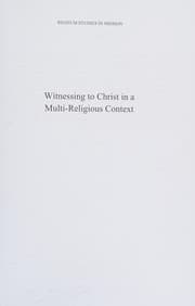 Tapa de Witnessing to Christ in a multi-religious context