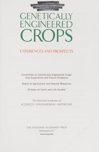 Tapa de Genetically Engineered Crops