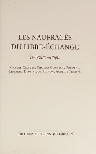 Tapa de Les naufragés du libre-échange