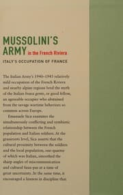 Tapa de Mussolini's Army in the French Riviera