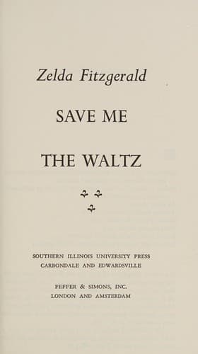 Tapa de Save me the waltz