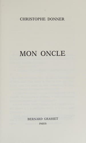 Tapa de Mon oncle