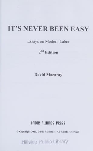 Tapa de It's never been easy