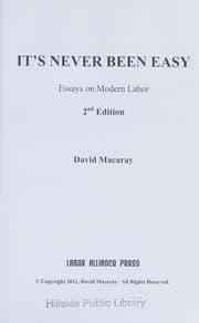 Tapa de It's never been easy