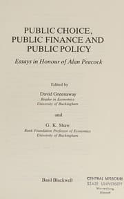 Tapa de Public choice, public finance, and public policy