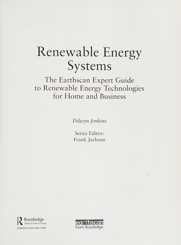 Tapa de Renewable energy systems