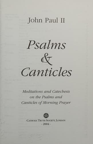 Tapa de Psalms & canticles