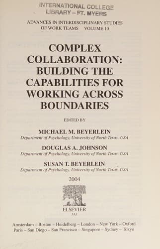 Tapa de Complex collaboration