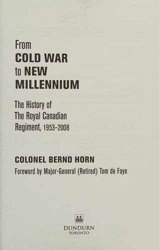 Tapa de From Cold War to New Millennium