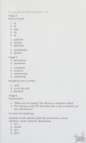 Tapa de Answer key for stories we brought with us