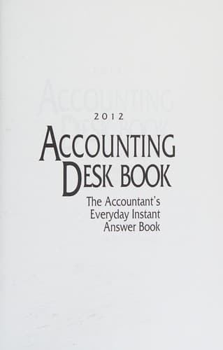 Tapa de 2012 accounting desk book