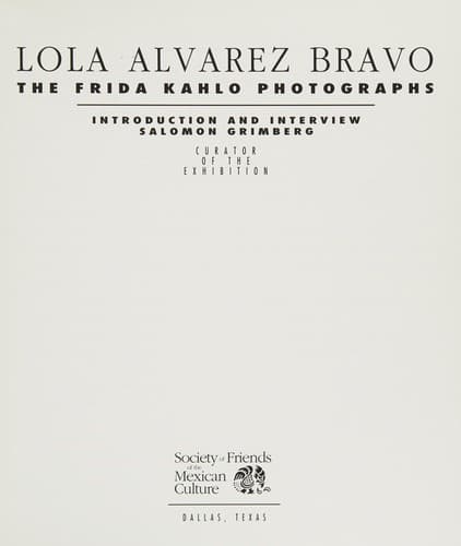 Tapa de Lola Alvarez Bravo